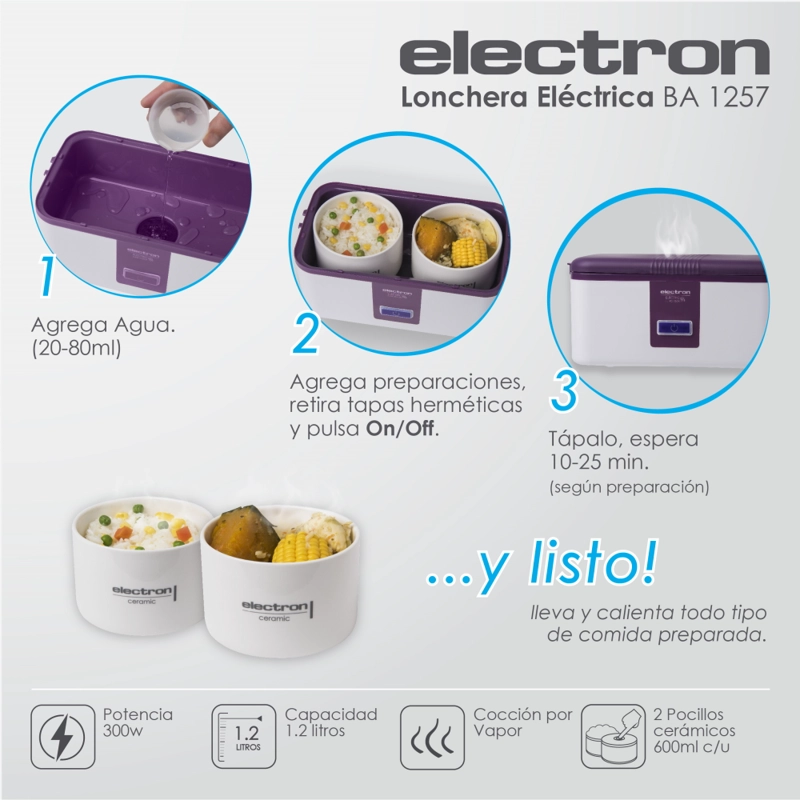 ELECTRON / LONCHERA ELE CTRICA MR - 300W CERAMICA - 6