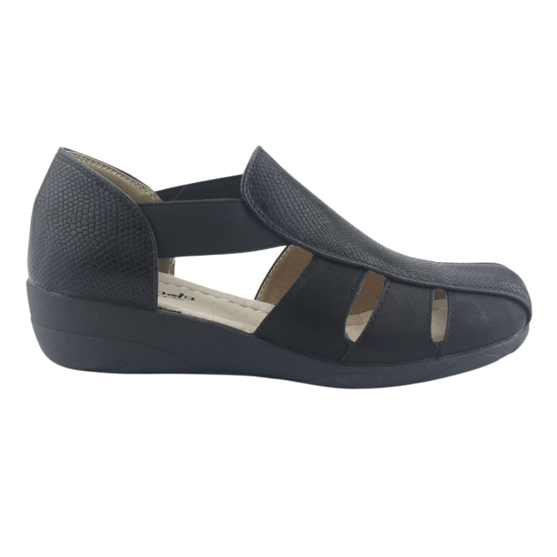 SANDALIA CHALADA MUJER MIRA-1 NEGRO COMFORT - 1