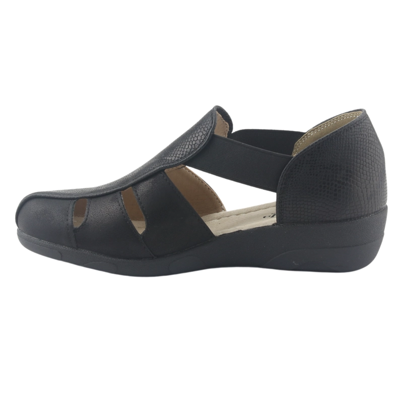 SANDALIA CHALADA MUJER MIRA-1 NEGRO COMFORT - 2