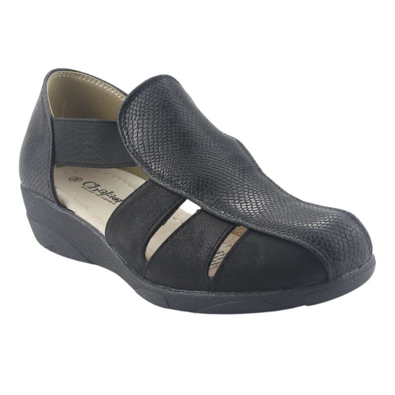 SANDALIA CHALADA MUJER MIRA-1 NEGRO COMFORT - 3