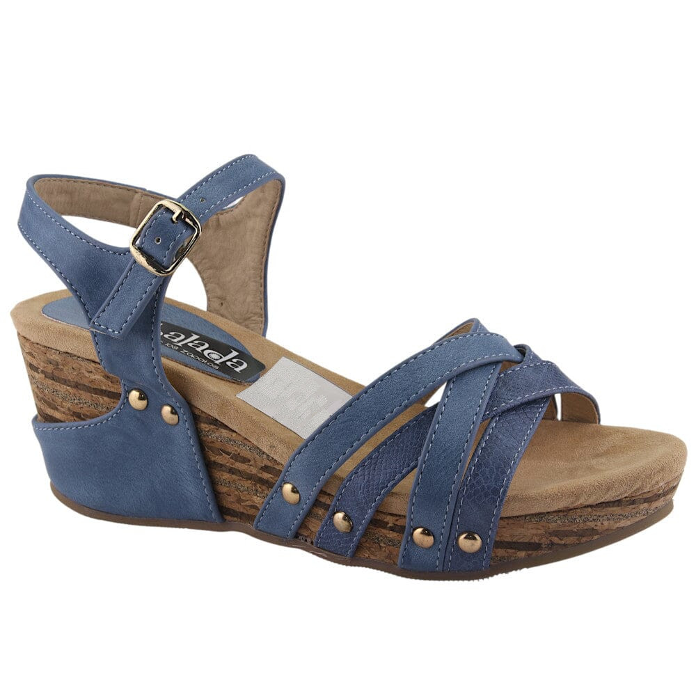 SANDALIAS MUJER CHALADA AZUL PASCO-25 PLATAFORMA - 1