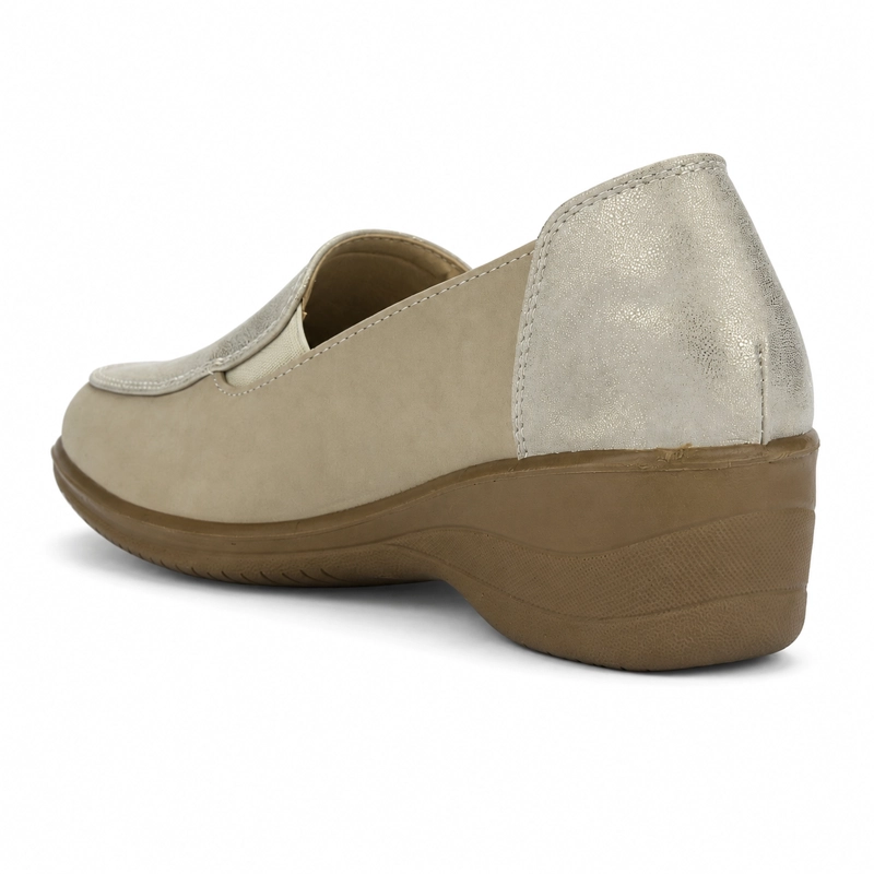 MOCASIN DORADO MUJER CASUAL CHALADA OSCAR - 4