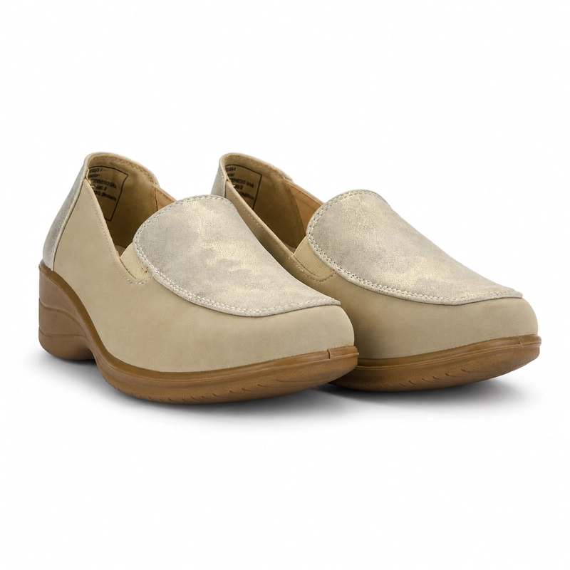 MOCASIN DORADO MUJER CASUAL CHALADA OSCAR - 7