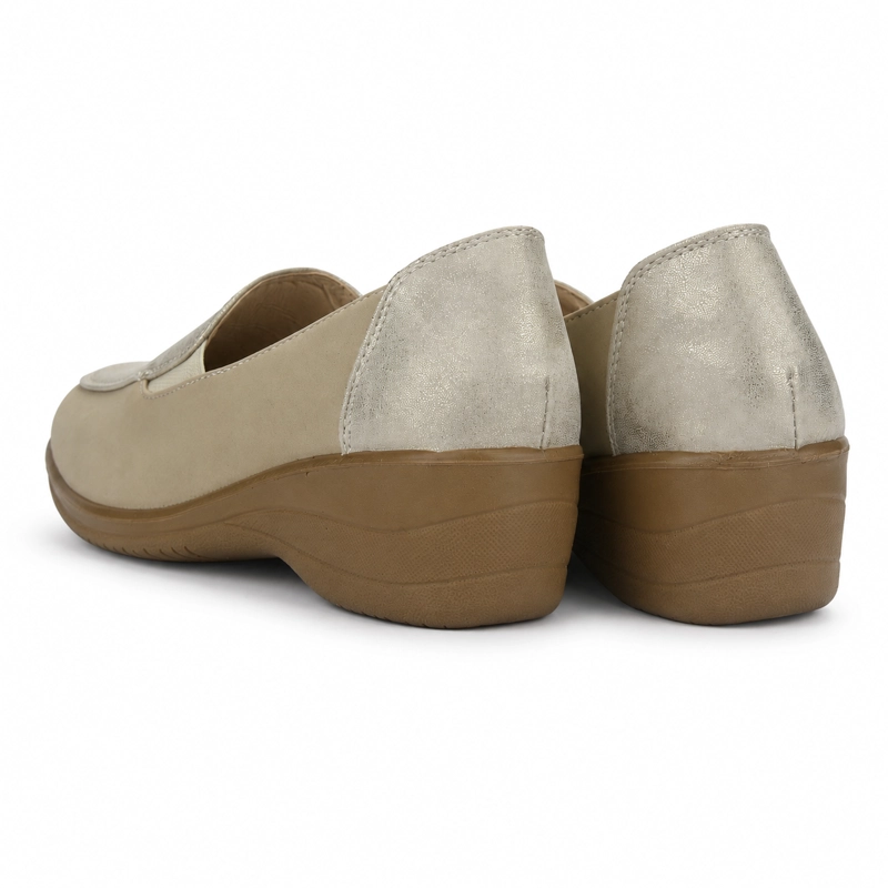 MOCASIN DORADO MUJER CASUAL CHALADA OSCAR - 8