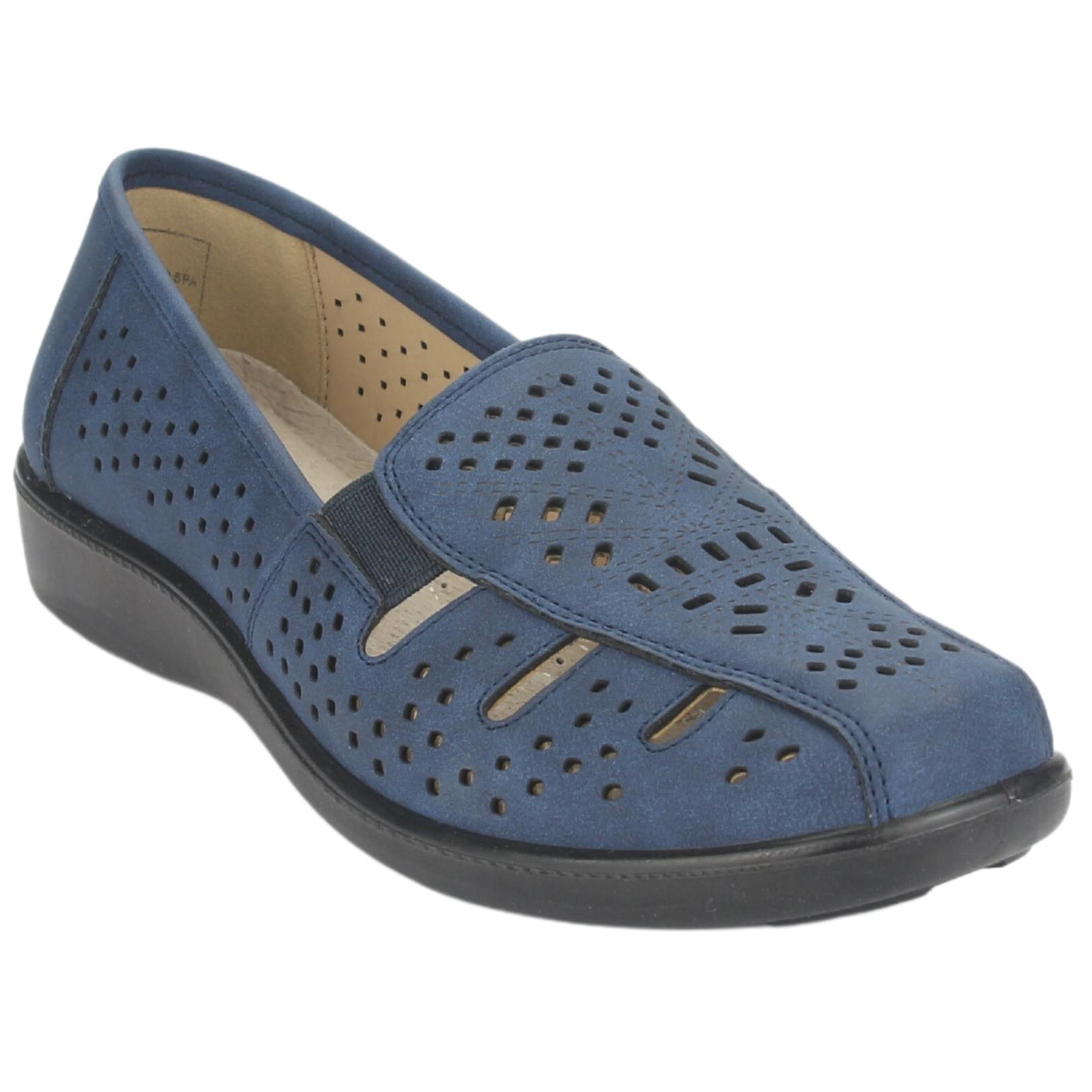 MOCASIN CHALADA MUJER DECO-1 AZUL COMFORT - 3