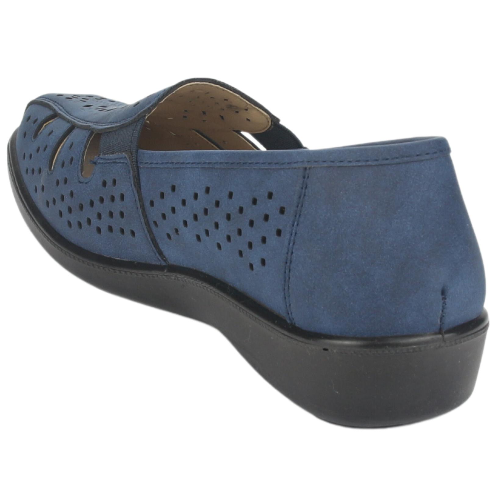 MOCASIN CHALADA MUJER DECO-1 AZUL COMFORT - 4
