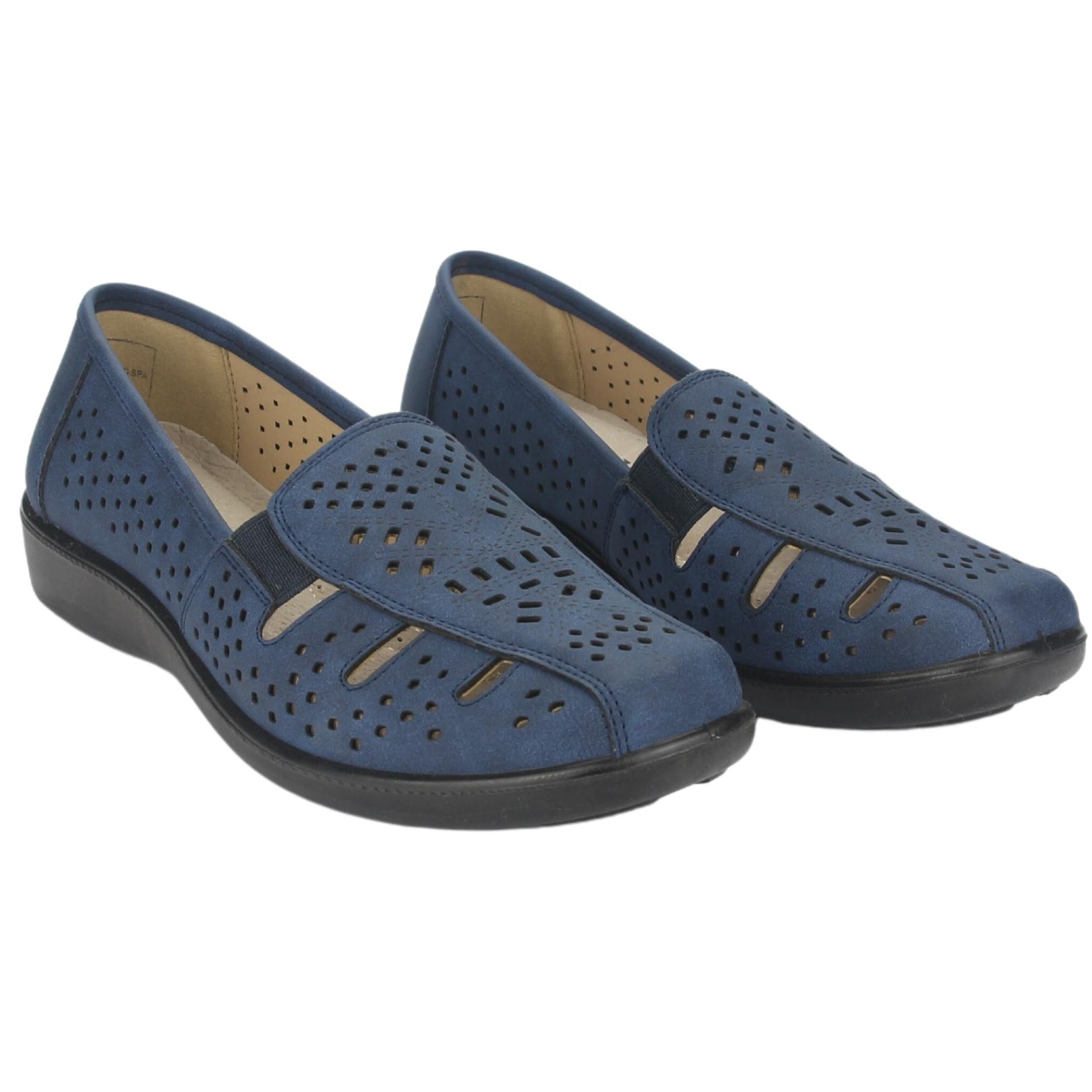 MOCASIN CHALADA MUJER DECO-1 AZUL COMFORT - 5