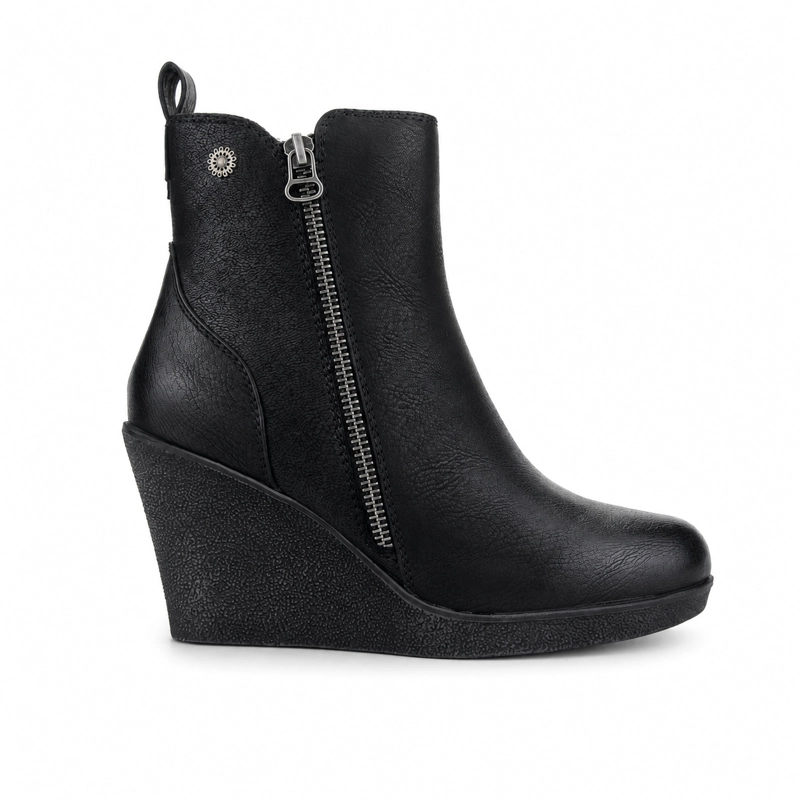 BOTIN CHALADA MUJER WEDGE-41 NEGRO CASUAL - 1