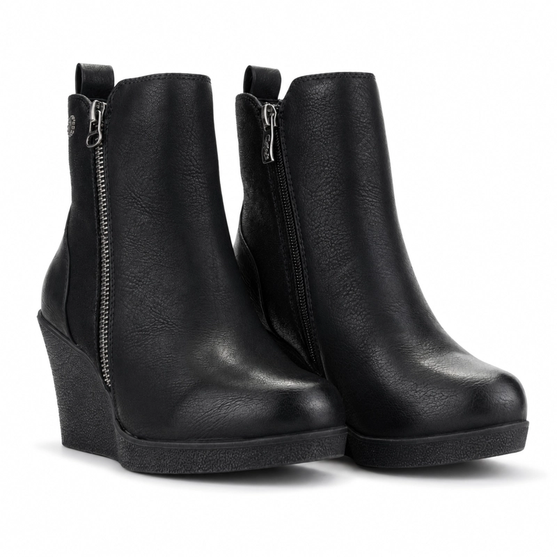 BOTIN CHALADA MUJER WEDGE-41 NEGRO CASUAL - 5