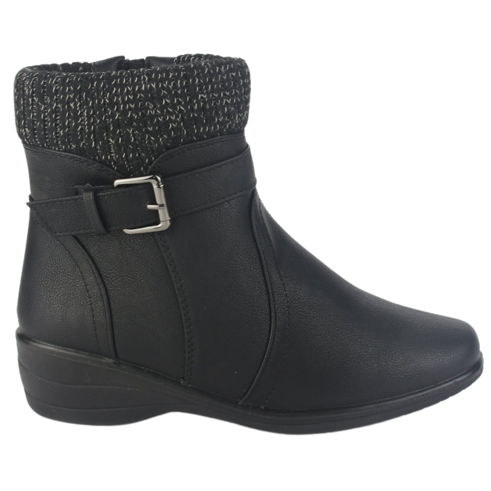 BOTIN CHALADA MUJER CONFORT-4 NEGRO CASUAL - 1