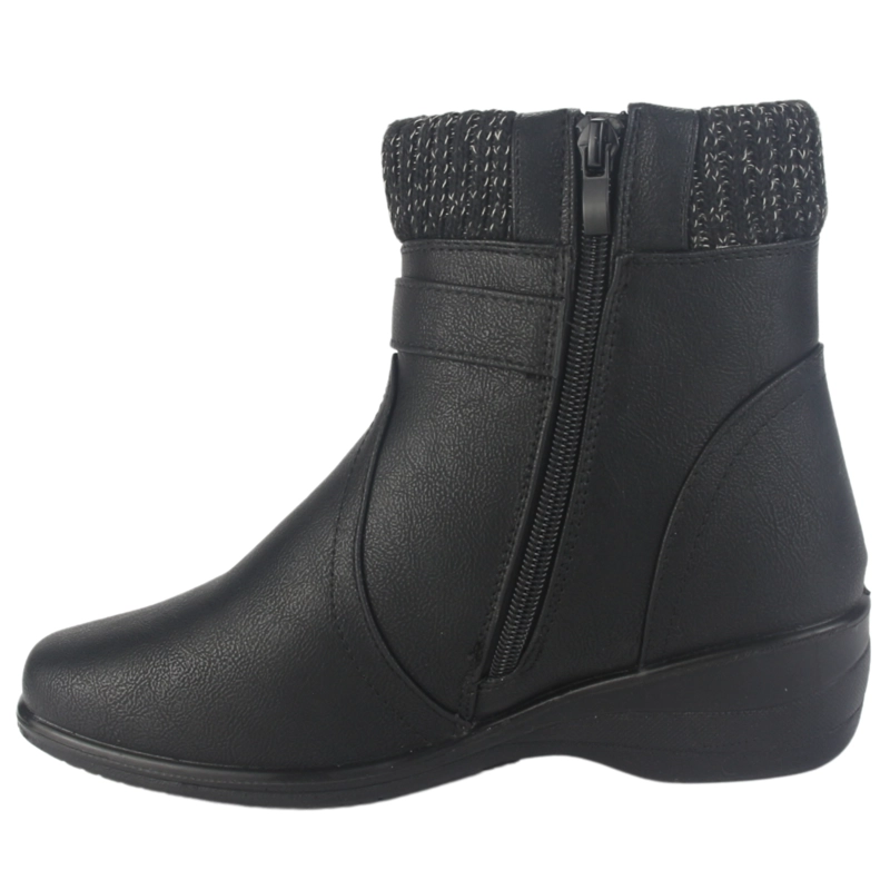 BOTIN CHALADA MUJER CONFORT-4 NEGRO CASUAL - 2