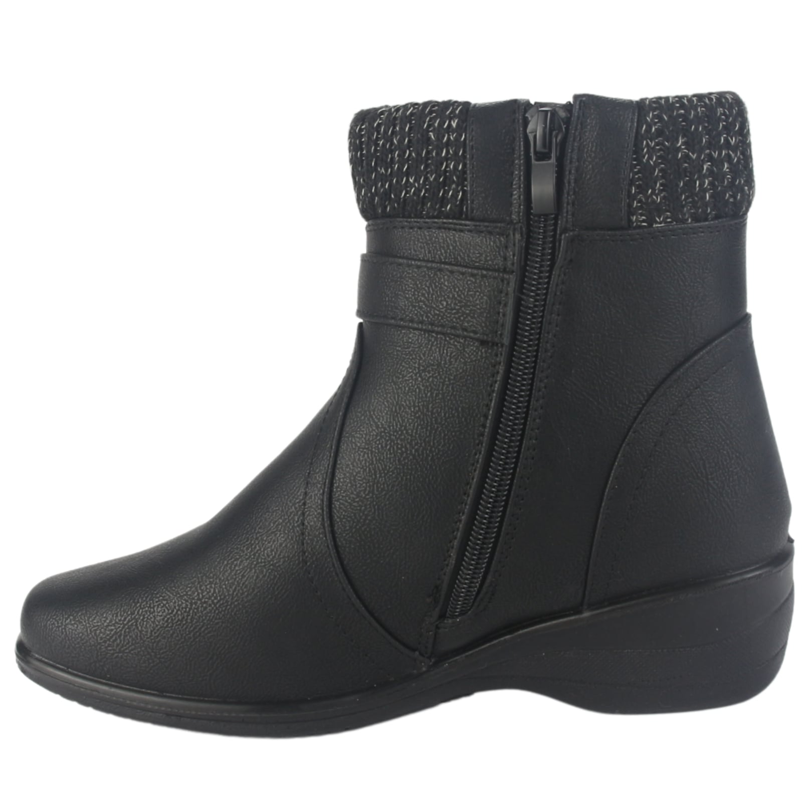 BOTIN CHALADA MUJER CONFORT-4 NEGRO CASUAL - 2
