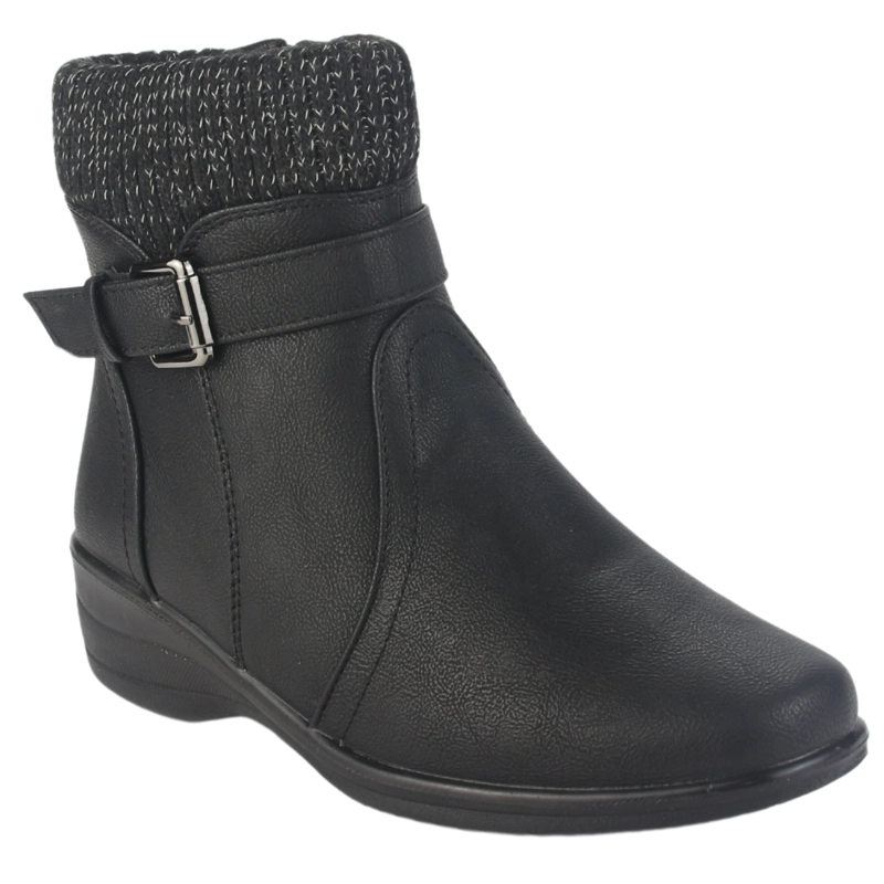 BOTIN CHALADA MUJER CONFORT-4 NEGRO CASUAL - 3