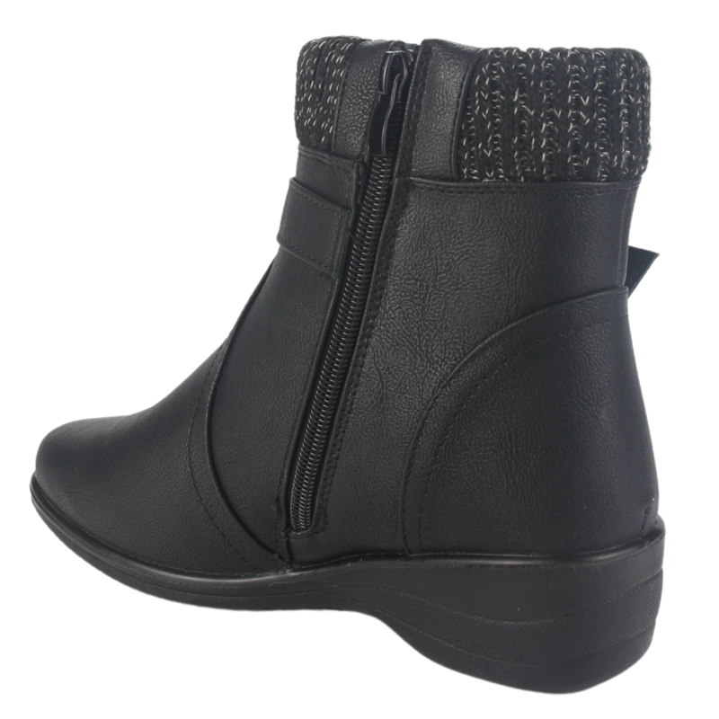 BOTIN CHALADA MUJER CONFORT-4 NEGRO CASUAL - 4