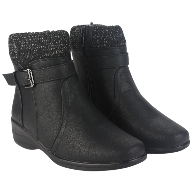 BOTIN CHALADA MUJER CONFORT-4 NEGRO CASUAL - 5