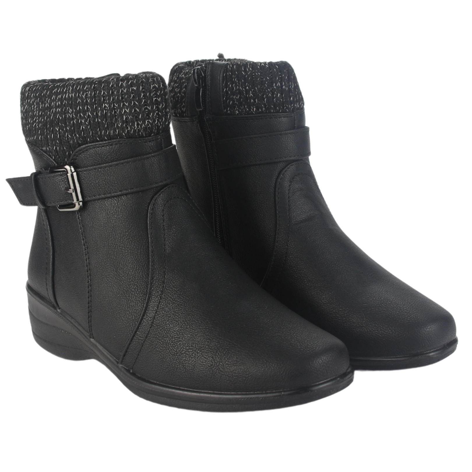 BOTIN CHALADA MUJER CONFORT-4 NEGRO CASUAL - 5