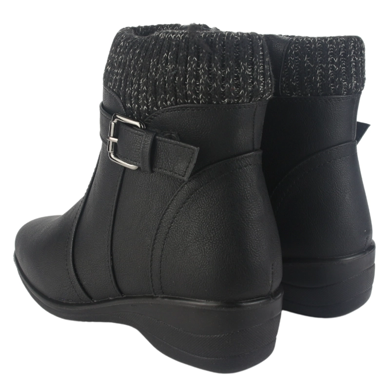 BOTIN CHALADA MUJER CONFORT-4 NEGRO CASUAL - 6