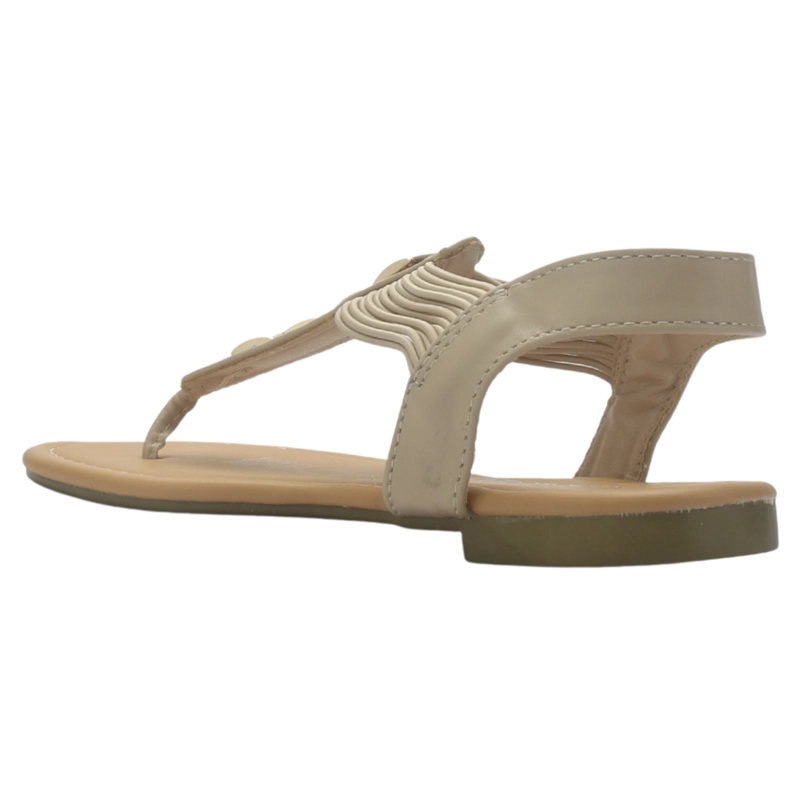 SANDALIAS MUJER CHALADA BEIGE CALL-2 PLANO - 4