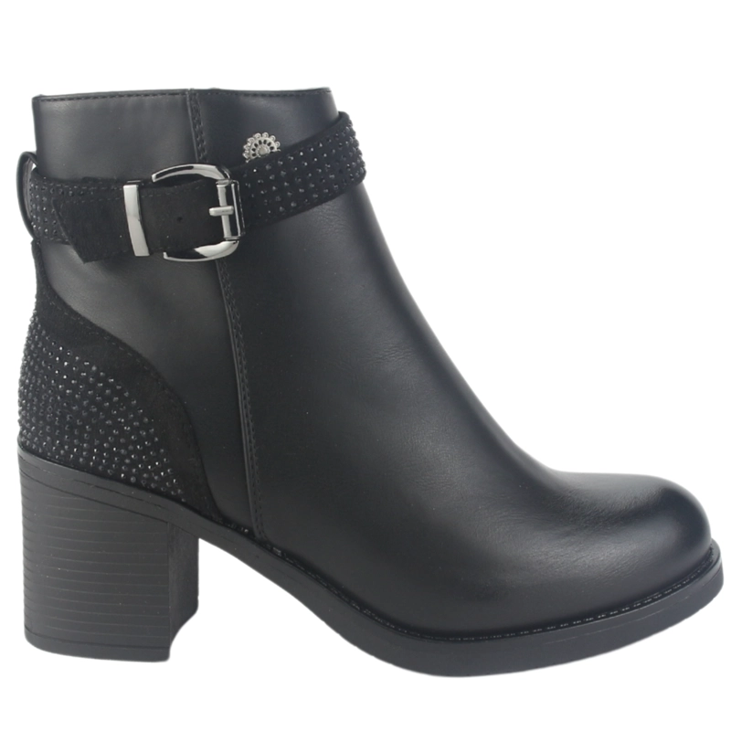 BOTIN CHALADA MUJER PRATA-2 NEGRO CASUAL - 1
