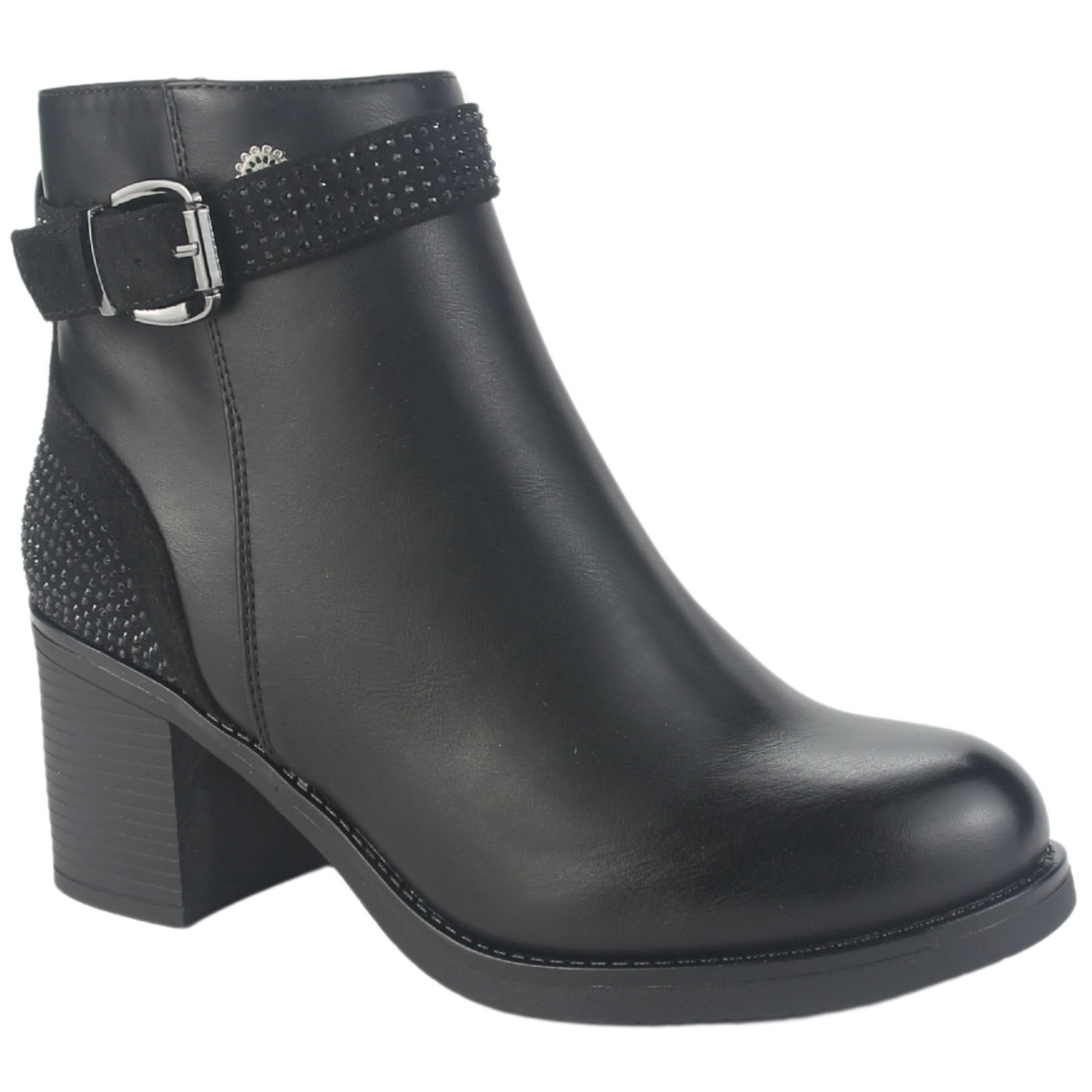 BOTIN CHALADA MUJER PRATA-2 NEGRO CASUAL - 3