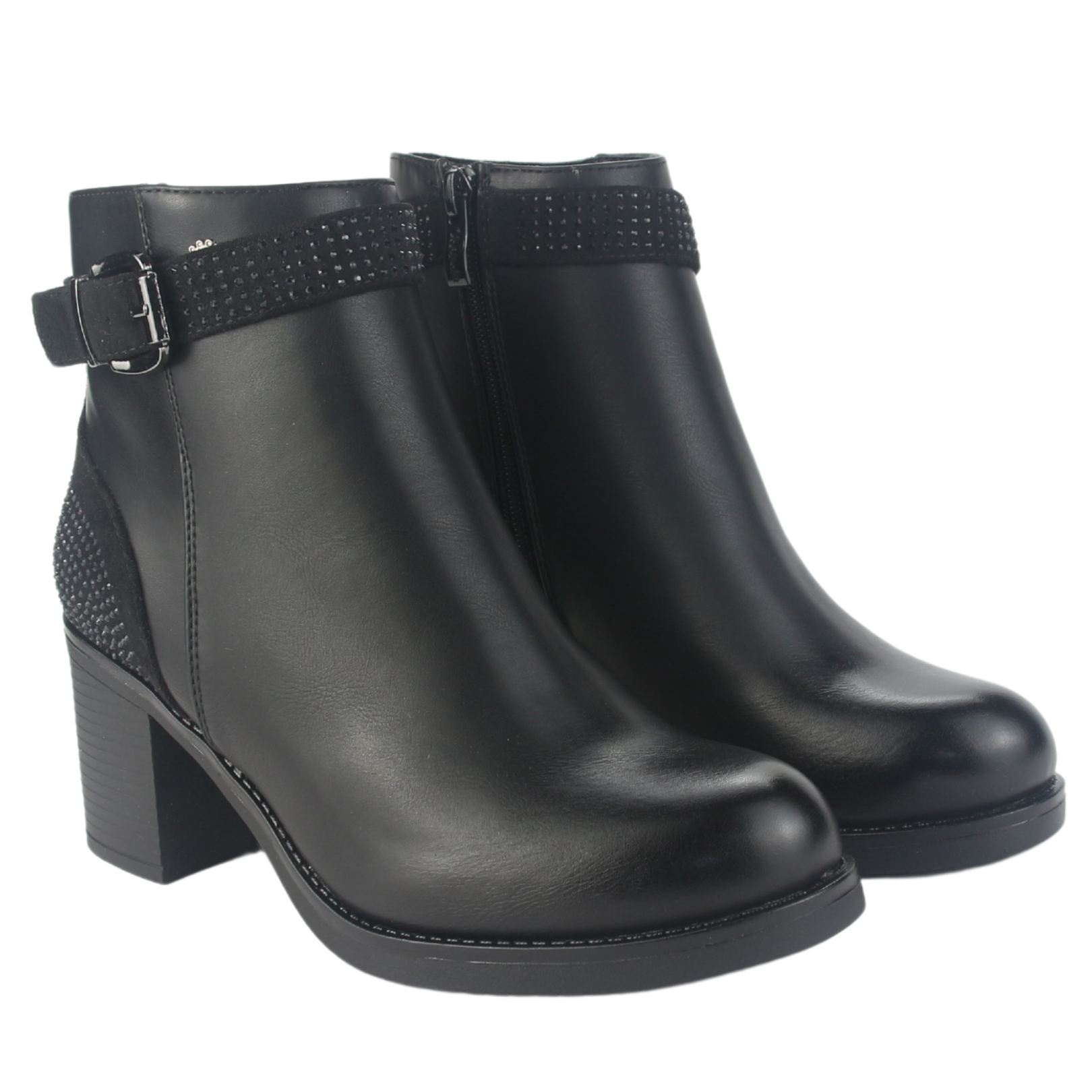 BOTIN CHALADA MUJER PRATA-2 NEGRO CASUAL - 5