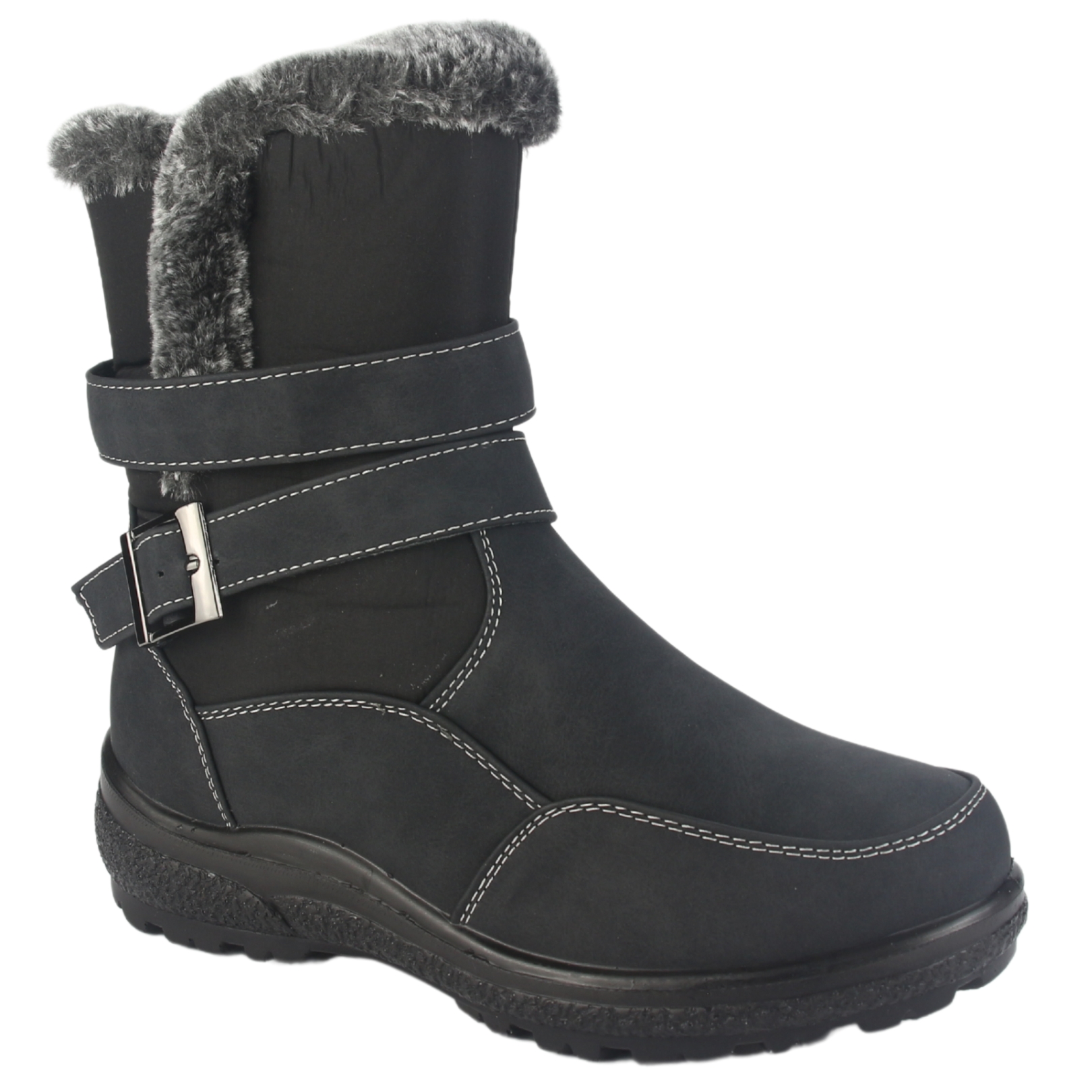 BOTIN CHALADA MUJER WINTER-7 NEGRO CASUAL - 3