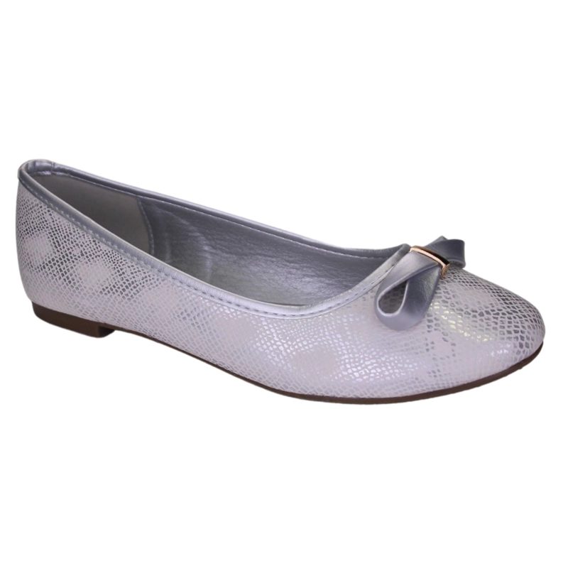 BALLERINA CHALADA MUJER NATHAN-40 PLATEADO CASUAL - 1