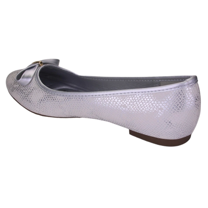 BALLERINA CHALADA MUJER NATHAN-40 PLATEADO CASUAL - 2