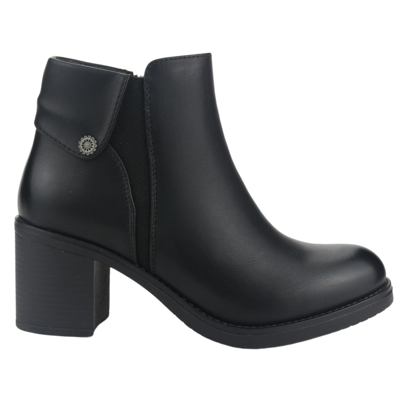BOTÍN MUJER NEGRO CHALADA PRATA-3 CASUAL - 1