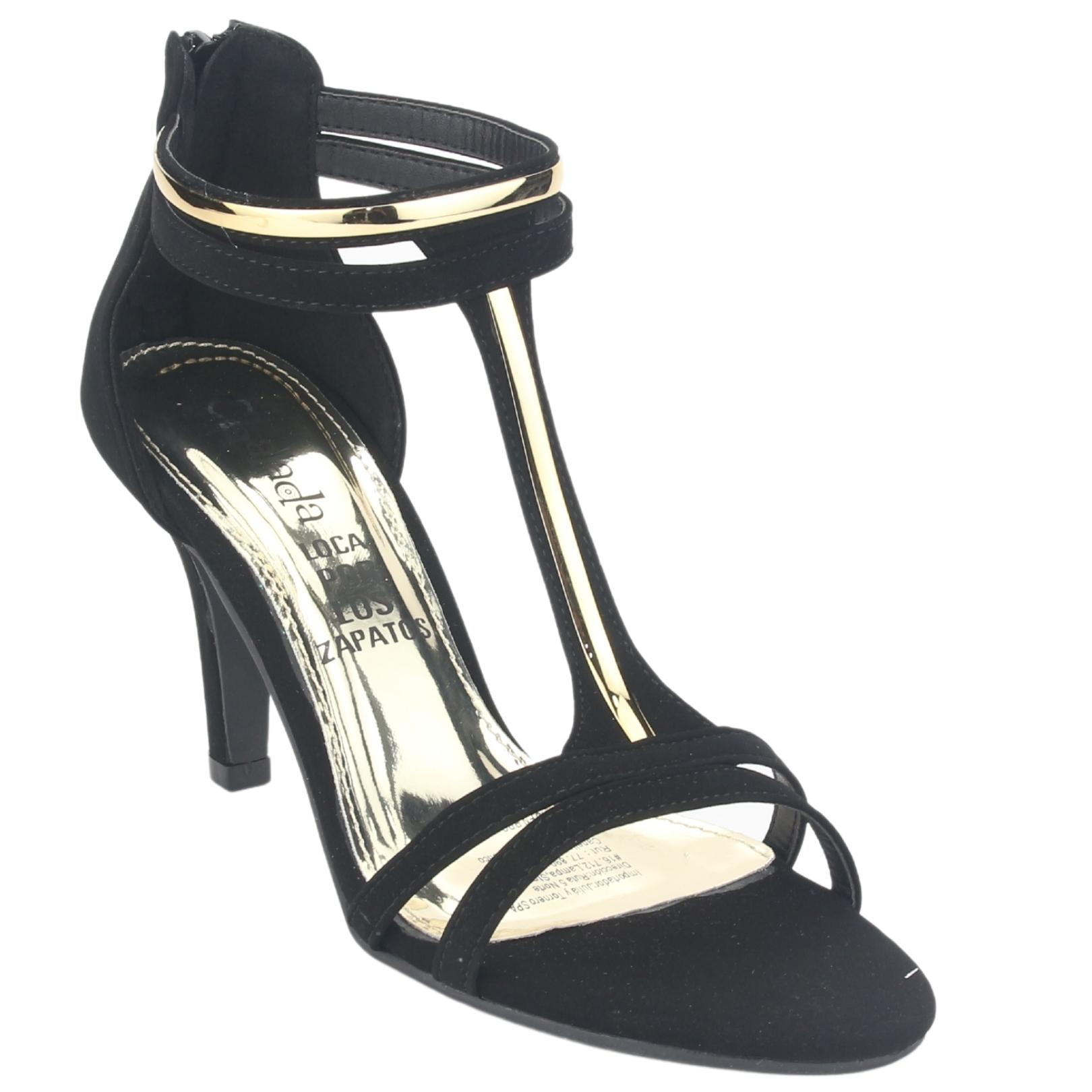 SANDALIAS MUJER CHALADA NEGRO MYRNA-3 FIESTA - 3