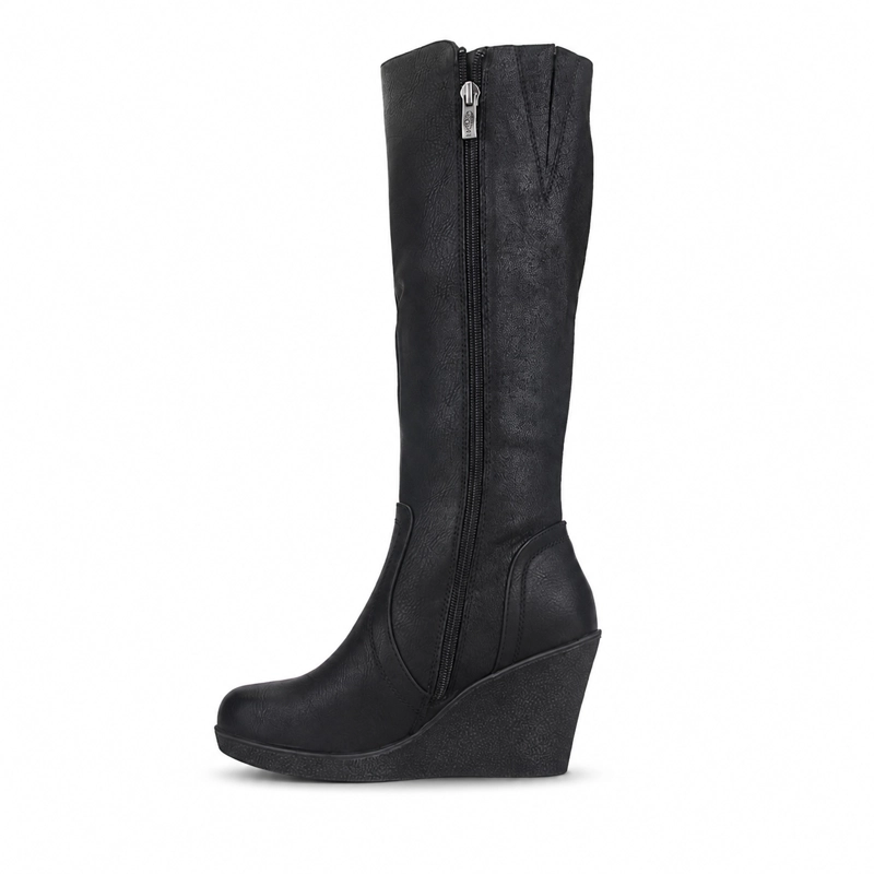 BOTA CHALADA MUJER WEDGE-40 NEGRO CASUAL - 2