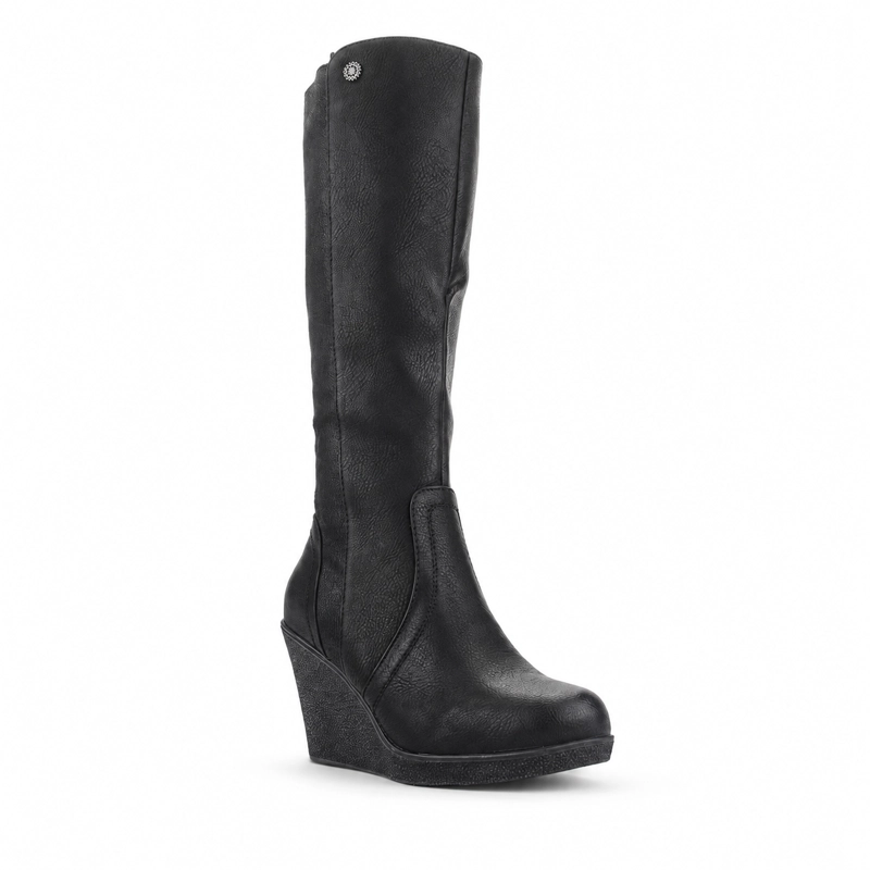 BOTA CHALADA MUJER WEDGE-40 NEGRO CASUAL - 3