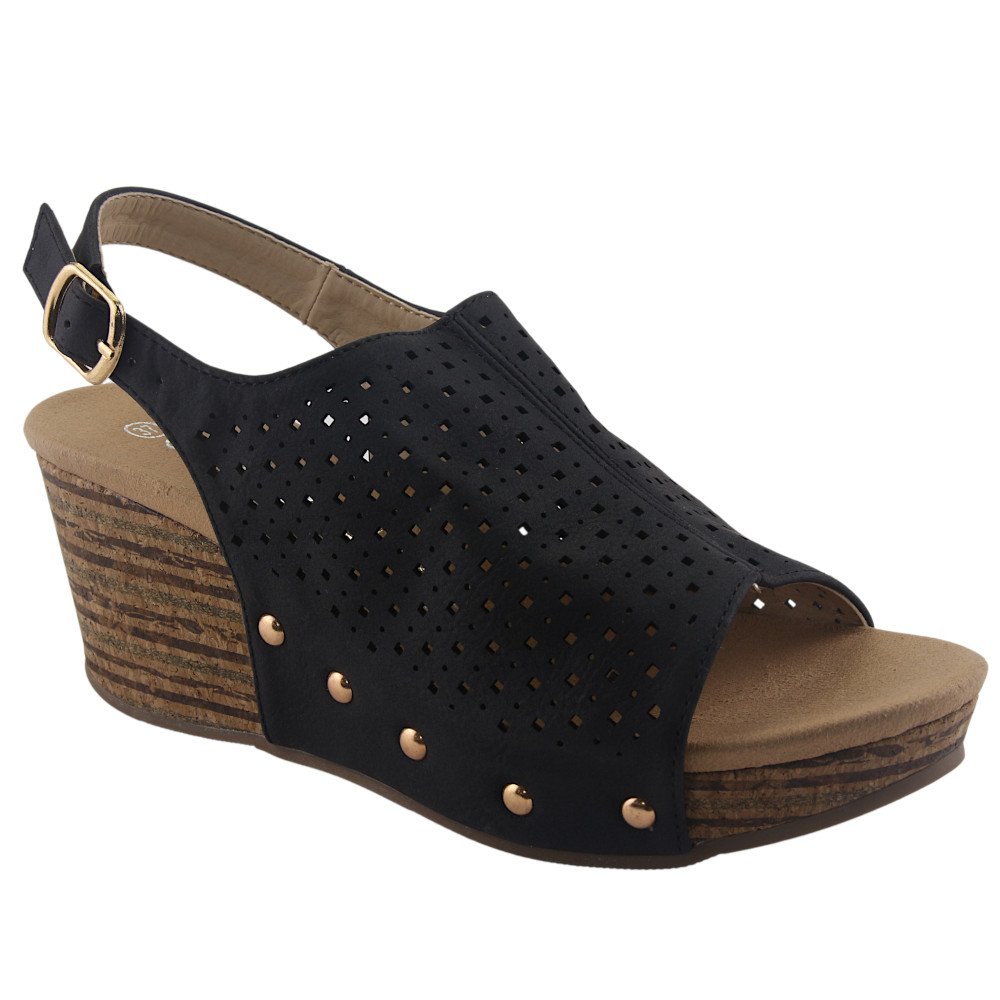 SANDALIAS MUJER CHALADA NEGRO PASCO-28 PLATAFORMA - 1