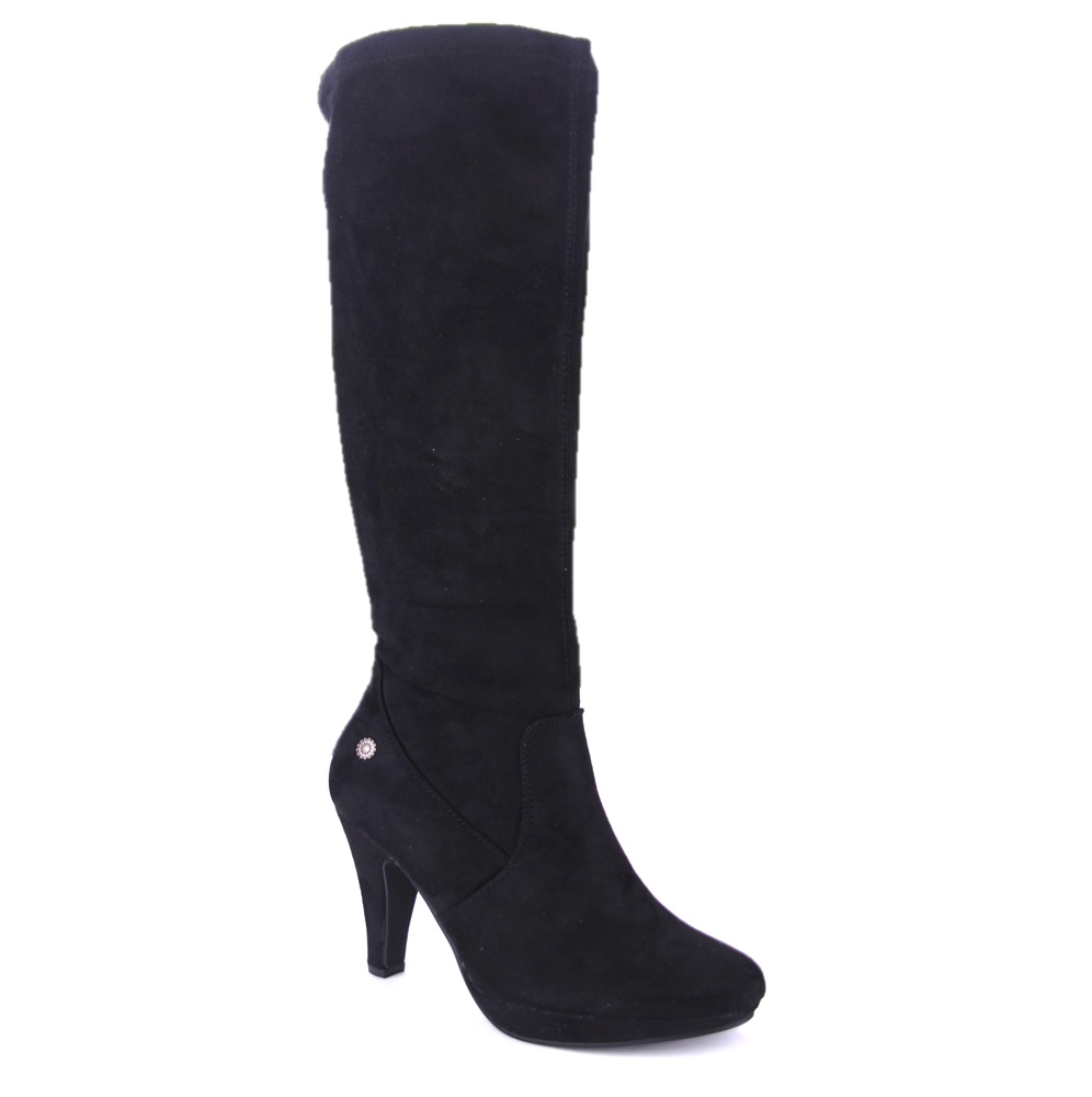 BOTA CHALADA MUJER PLATAFORM-7 NEGRO MODA - 1
