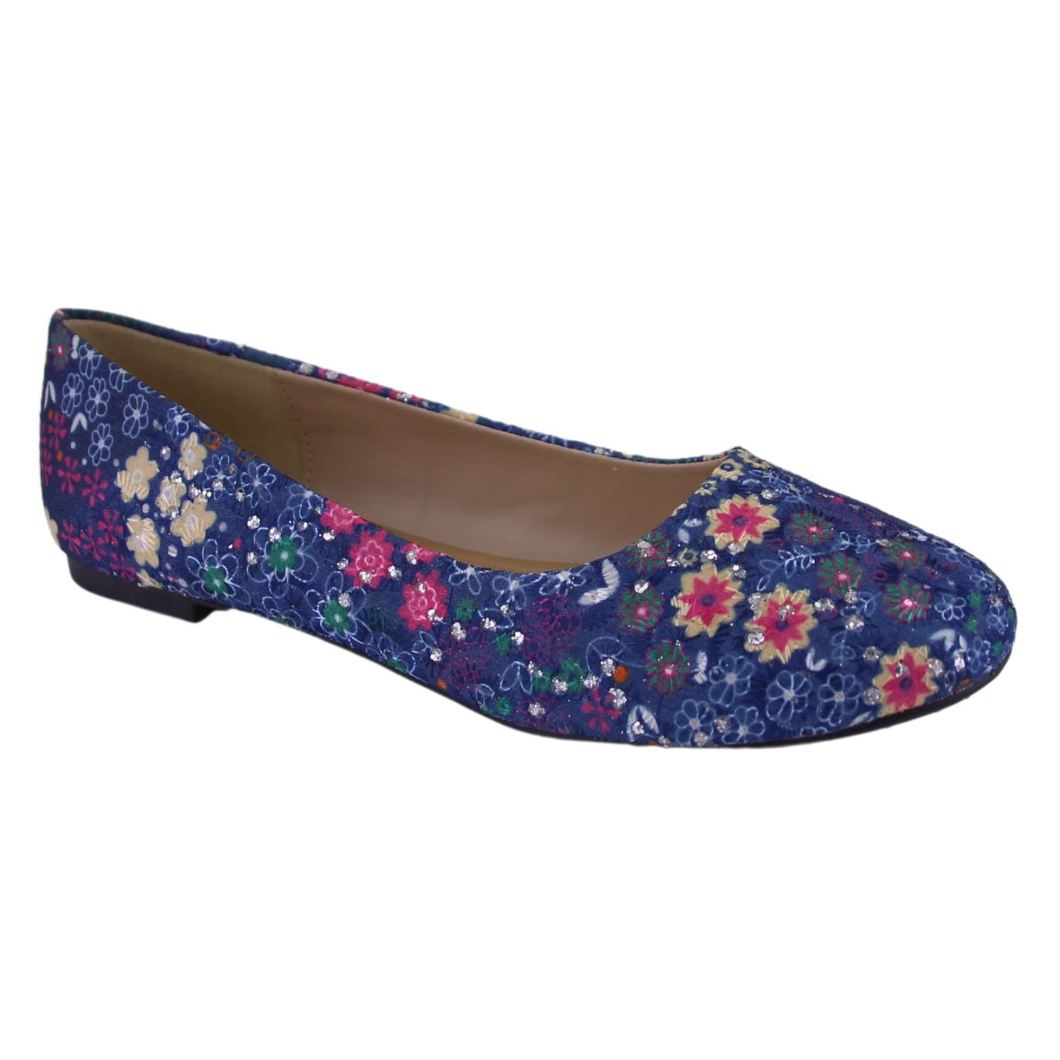 BALLERINA CHALADA MUJER NATHAN-6 AZUL CASUAL - 1