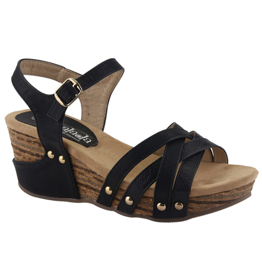 SANDALIA CHALADA MUJER PASCO-25 NEGRO PLATAFORMA - 1