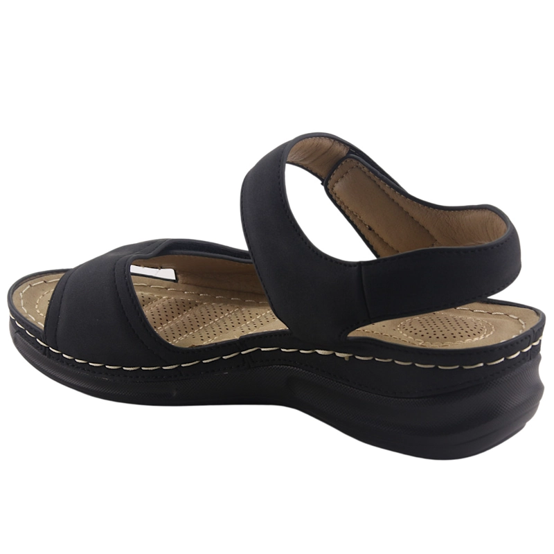 SANDALIA CHALADA MUJER KON-15 NEGRO COMFORT - 2