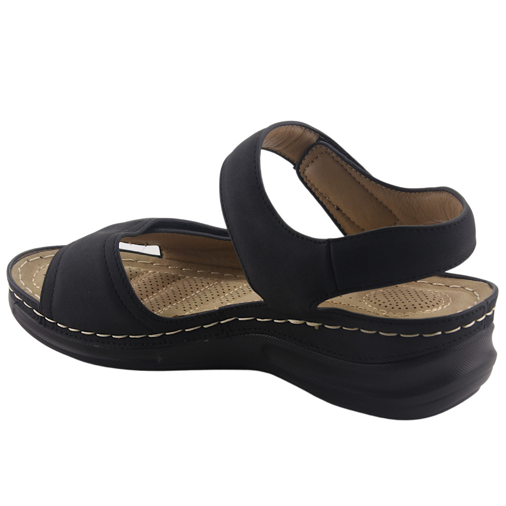 SANDALIA CHALADA MUJER KON-15 NEGRO COMFORT - 2