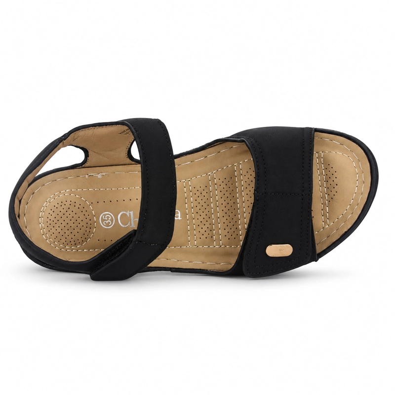 SANDALIAS MUJER CHALADA NEGRO KON-15 COMFORT - 5