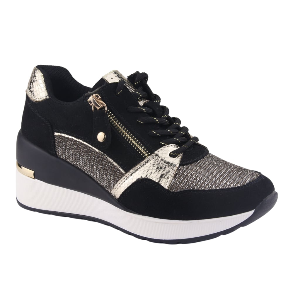 ZAPATILLAS MUJER CHALADA URBANAS NEGRO BOLDEN-5 - 1