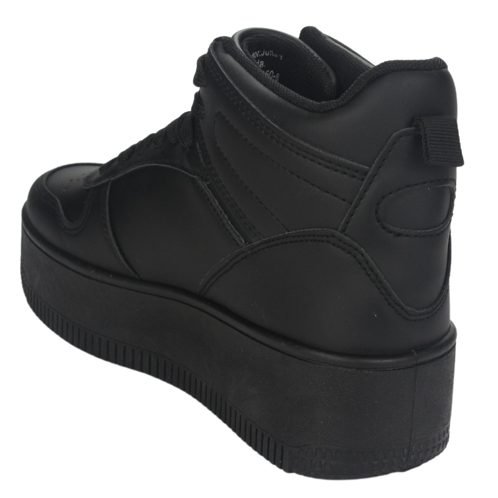 ZAPATILLAS MUJER CHALADA URBANAS NEGRO METTA-8 PLATAFORMA - 4