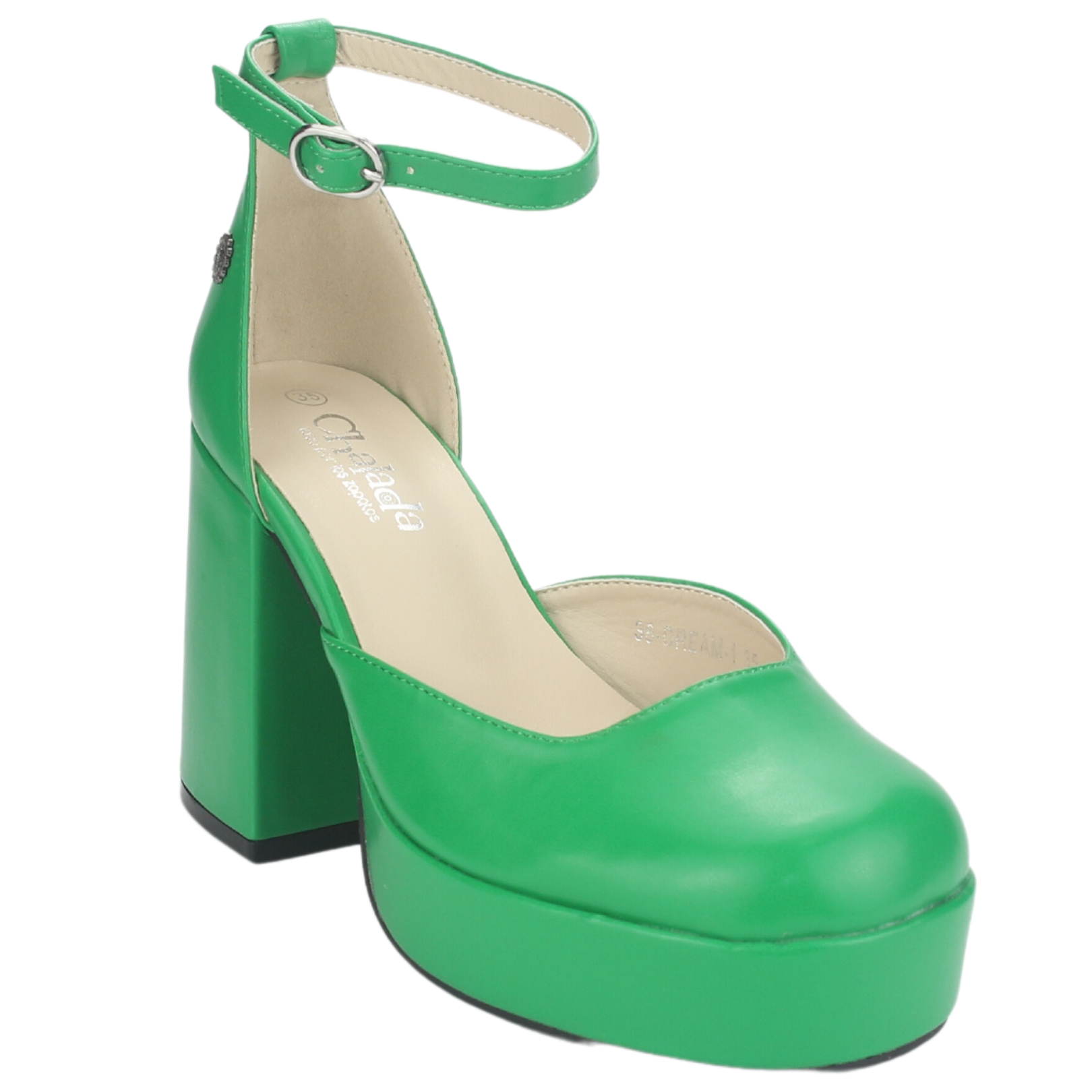 ZAPATO CHALADA MUJER DREAM-1 VERDE PLATAFORMA - 3