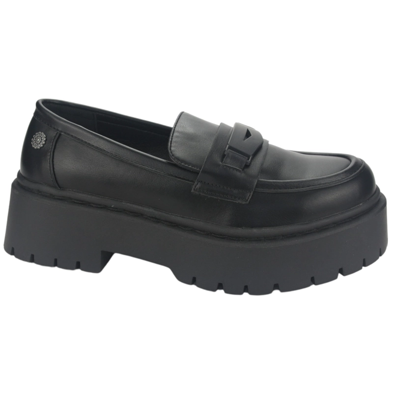 MOCASIN CHALADA MUJER LEWIS-1 NEGRO MODA - 1
