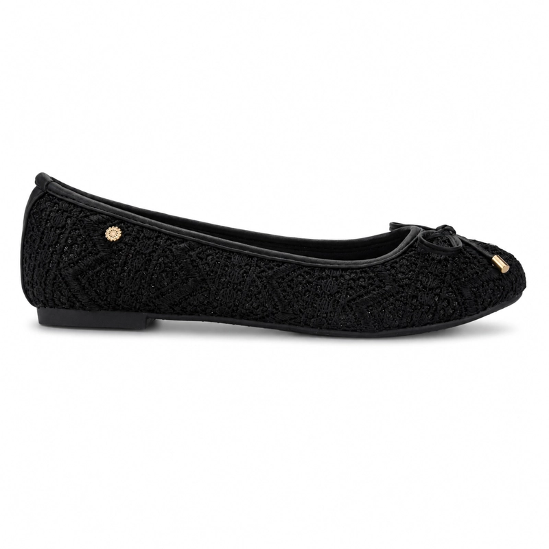 BALLERINAS MUJER CHALADA NEGRO NATHAN-27 CASUAL - 1