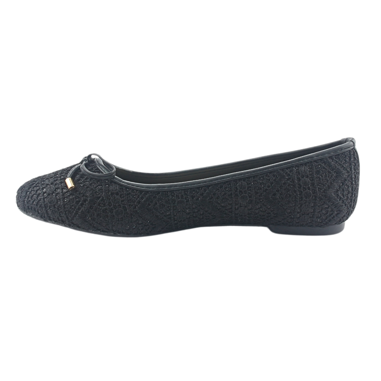 BALLERINA CHALADA MUJER NATHAN-27 NEGRO CASUAL - 2
