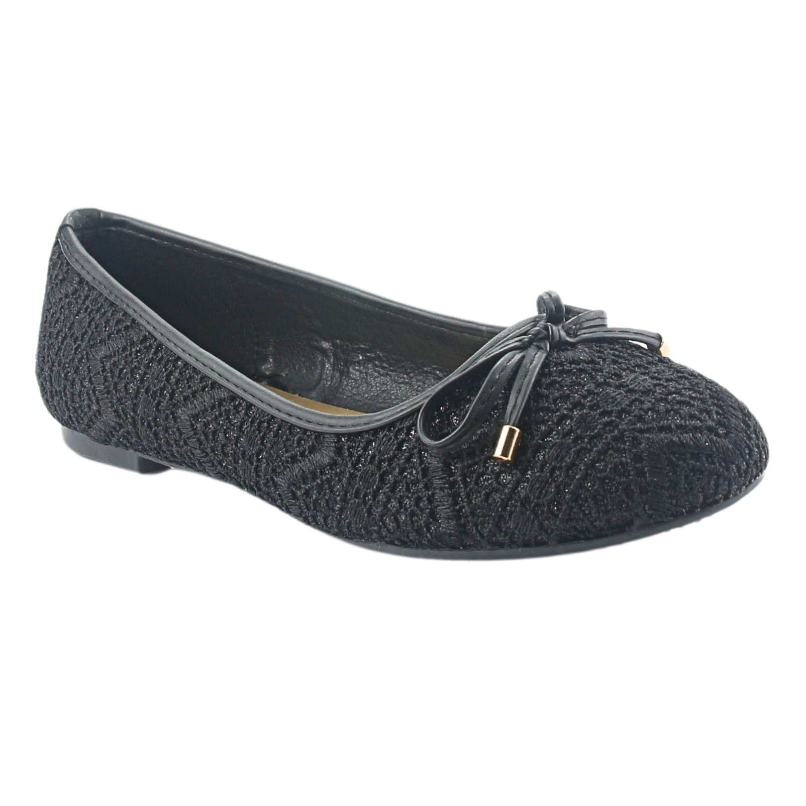 BALLERINA CHALADA MUJER NATHAN-27 NEGRO CASUAL - 4