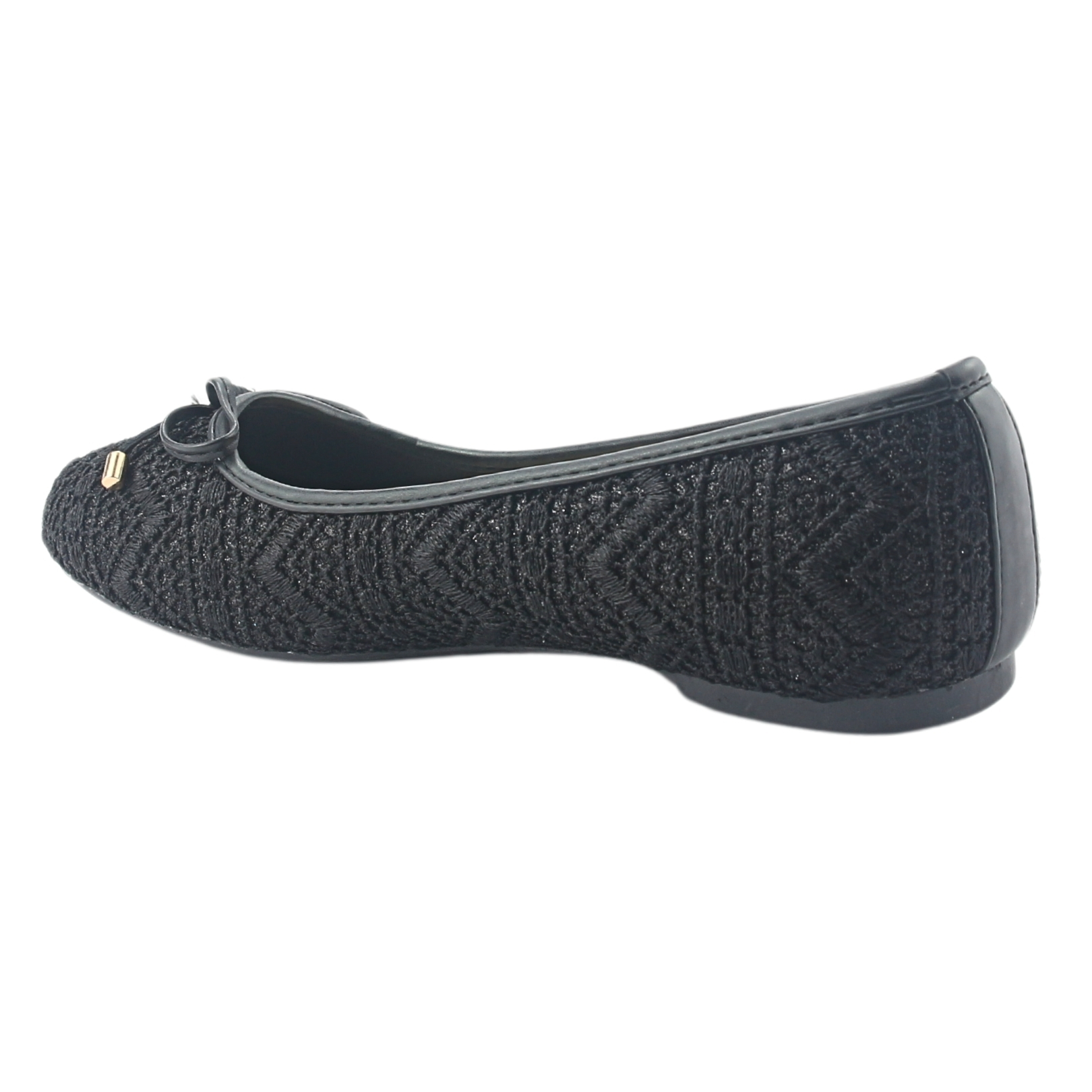 BALLERINA CHALADA MUJER NATHAN-27 NEGRO CASUAL - 5