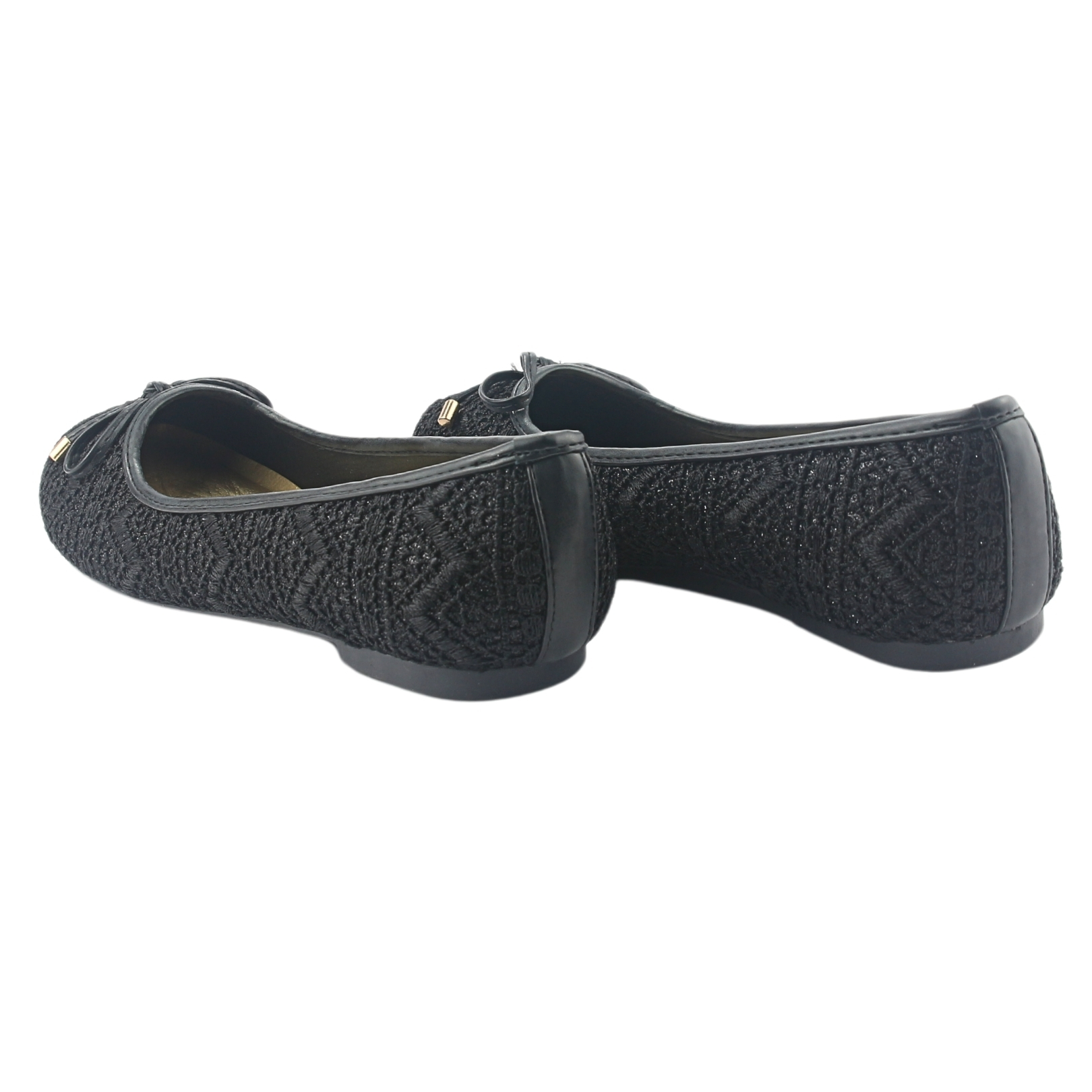 BALLERINA CHALADA MUJER NATHAN-27 NEGRO CASUAL - 7