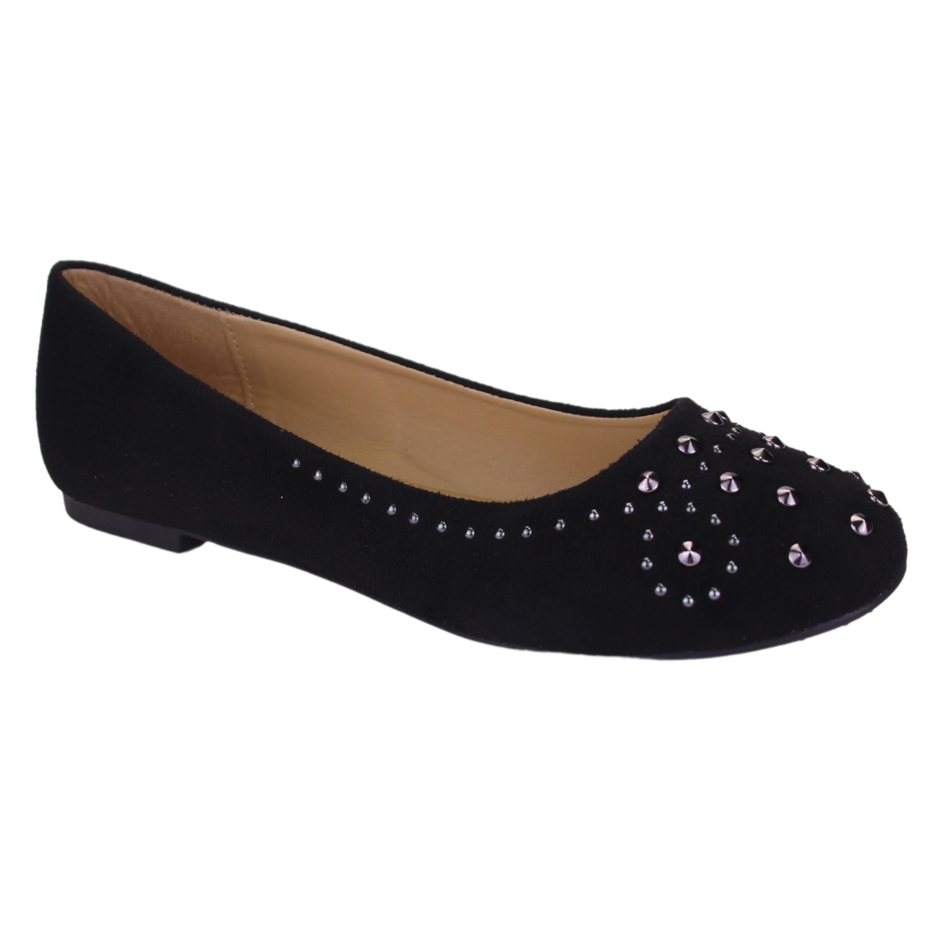 BALLERINA CHALADA MUJER NATHAN-3 NEGRO CASUAL - 1