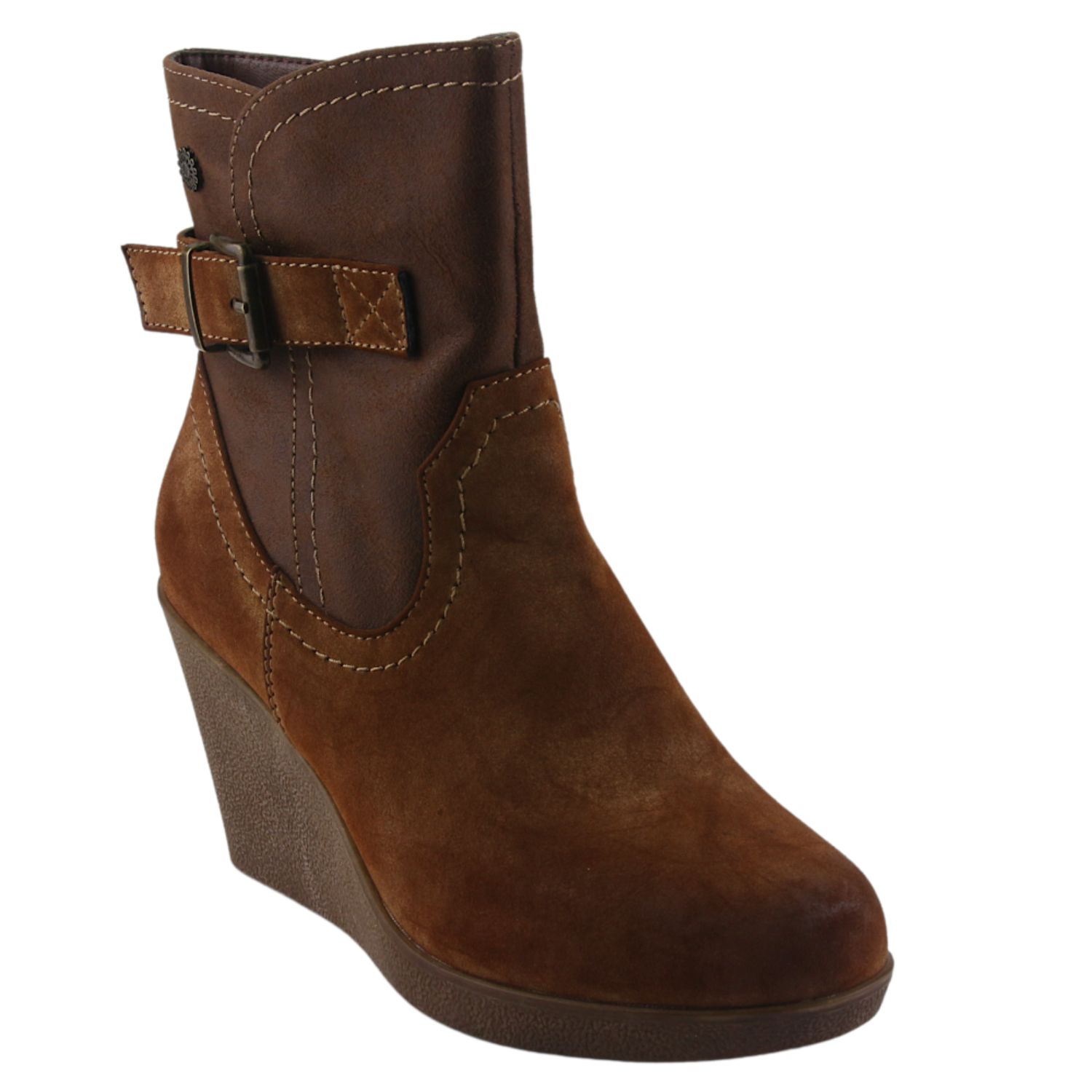 BOTÍN MUJER CAMEL CHALADA WEDGE-37 PLATAFORMA CASUAL - 3
